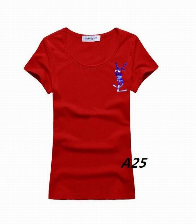 YSL short round collar T woman S-XL-040
